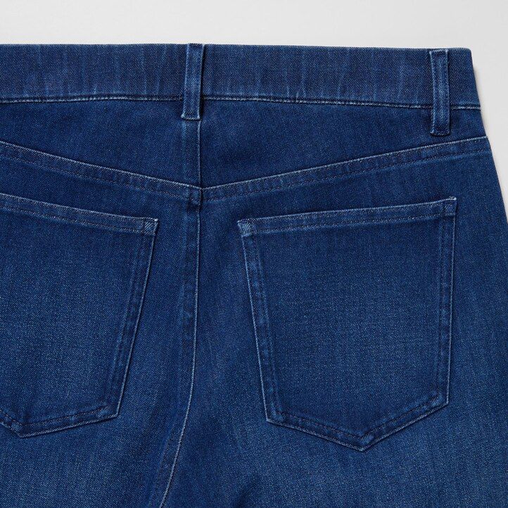 Ženski ultra raztegljivi jeans top uniqlo modre barve