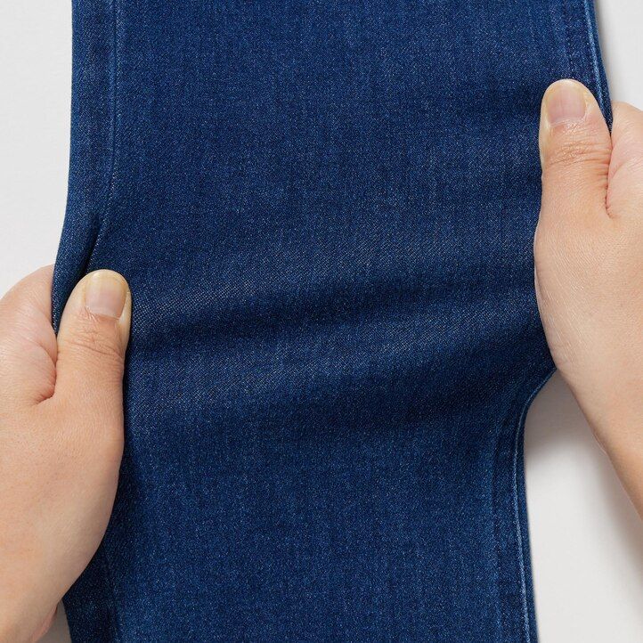Ženski ultra raztegljivi jeans top uniqlo modre barve
