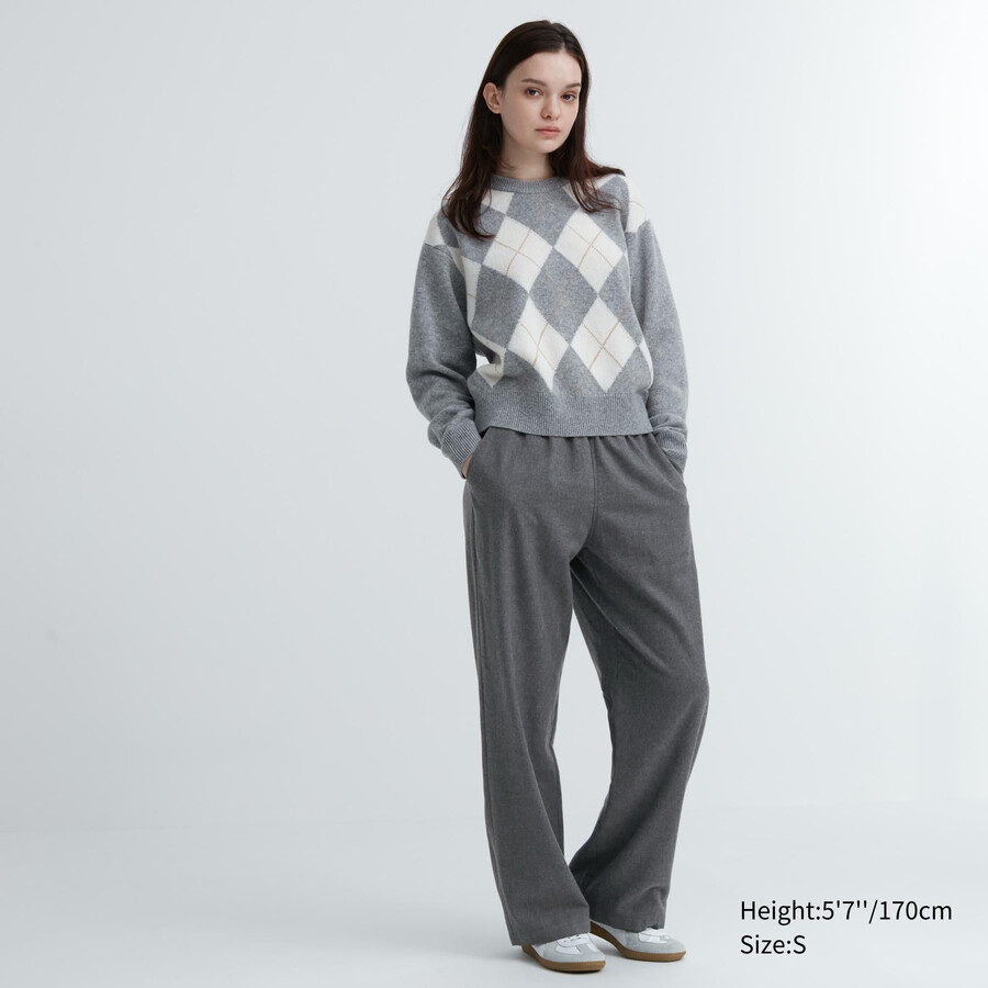 temno sivi ženski flanelasti topovi uniqlo