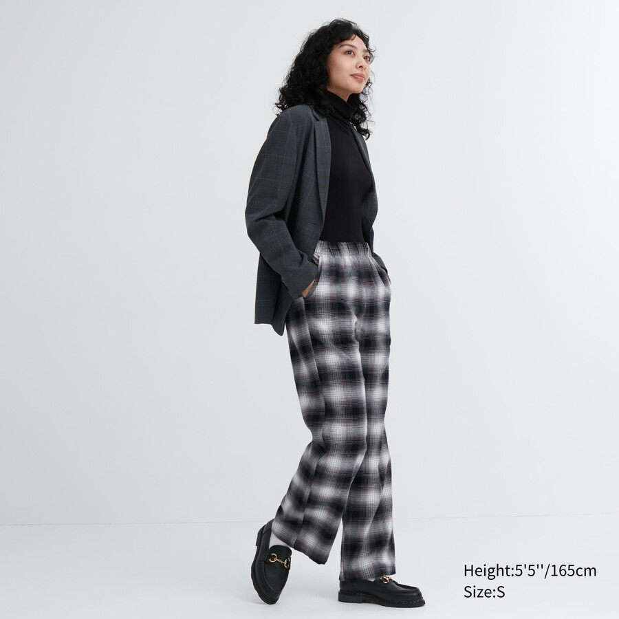 Ženski flanelasti topovi uniqlo sive barve