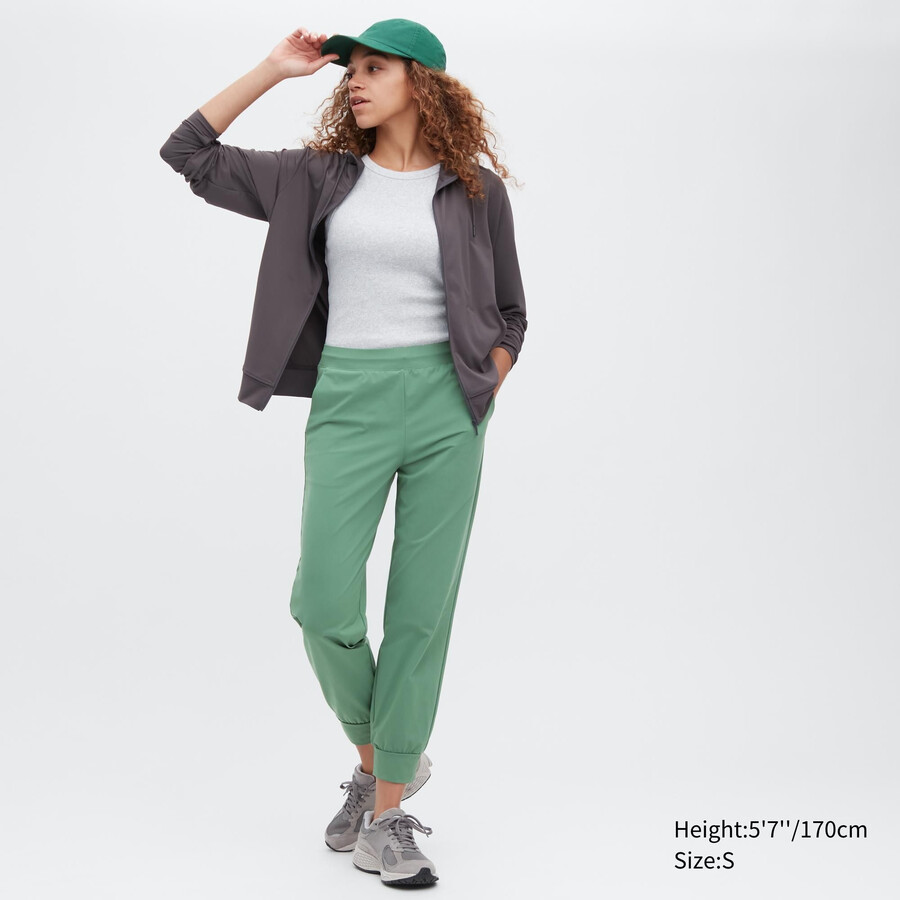 Ženski zgornji deli uniqlo ultra stretch airism zeleni
