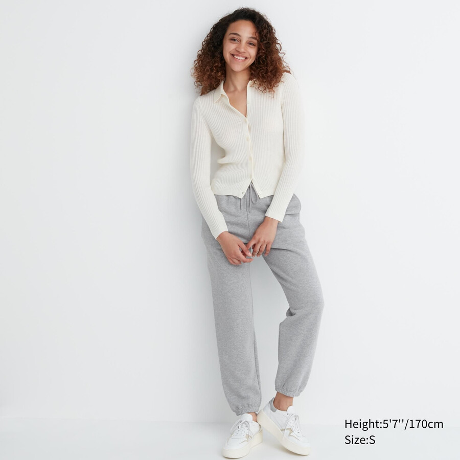 Ženske hlače uniqlo joggers sive